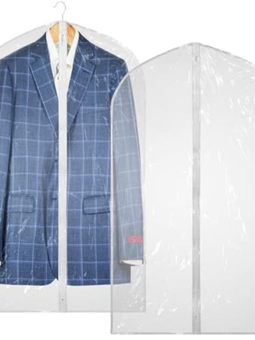 Clear Garment Bags for Clothes Dustproof Vinyl Travel Coat Dress Suit Protector